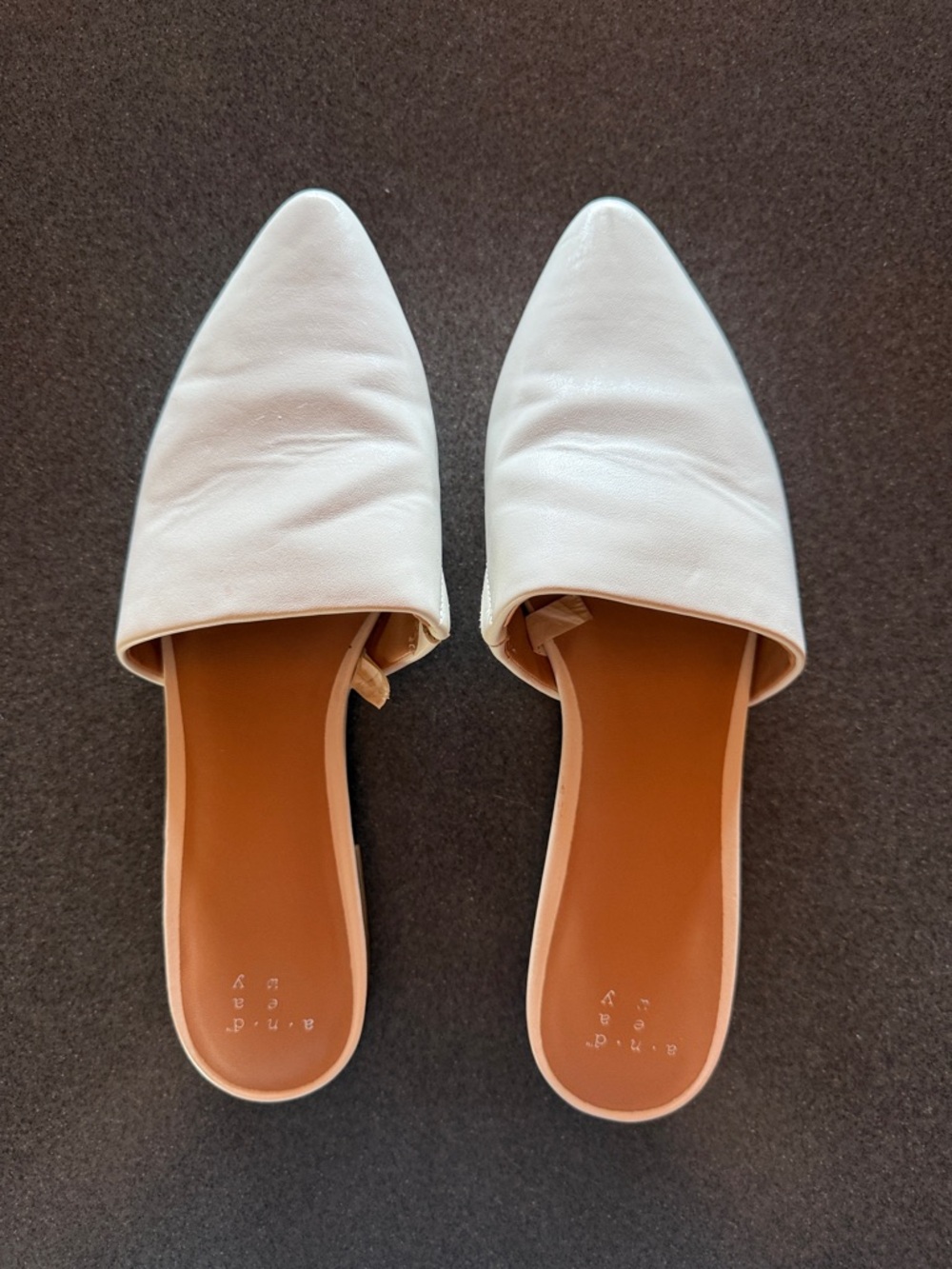 White Pointed-Toe Slip-On Mules - A New Day